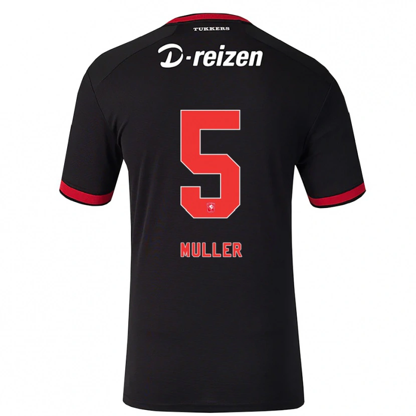 Danxen Niño Camiseta Timothy Muller #5 Rojo Blanco Negro 2ª Equipación 2026/27 La Camisa