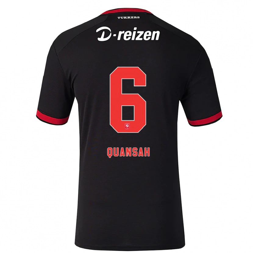 Danxen Niño Camiseta Mendel Quansah #6 Rojo Blanco Negro 2ª Equipación 2026/27 La Camisa