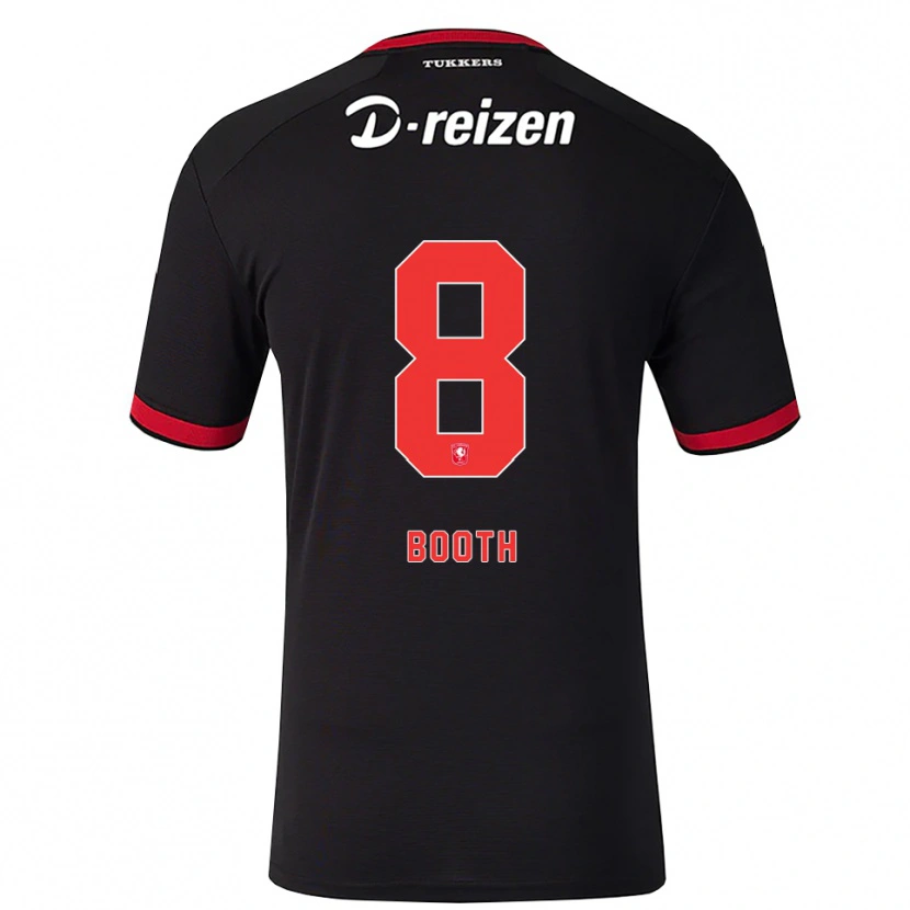 Danxen Niño Camiseta Taylor Booth #8 Rojo Blanco Negro 2ª Equipación 2026/27 La Camisa