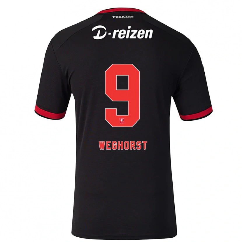 Danxen Niño Camiseta Wout Weghorst #9 Rojo Blanco Negro 2ª Equipación 2026/27 La Camisa