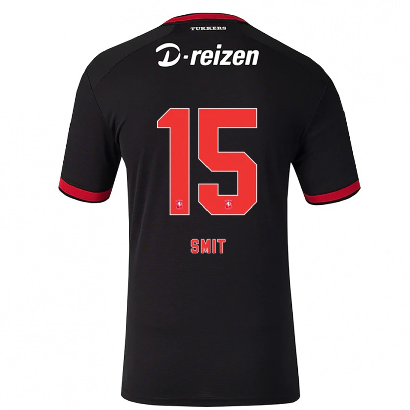 Danxen Niño Camiseta Mauro Smit #15 Rojo Blanco Negro 2ª Equipación 2026/27 La Camisa