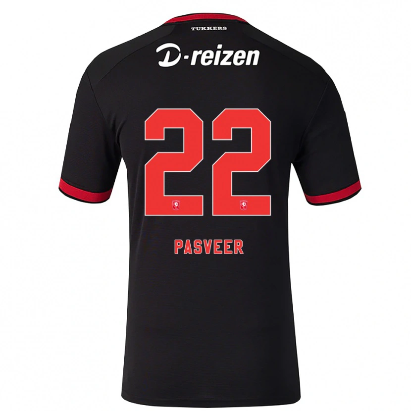 Danxen Niño Camiseta Remko Pasveer #22 Rojo Blanco Negro 2ª Equipación 2026/27 La Camisa