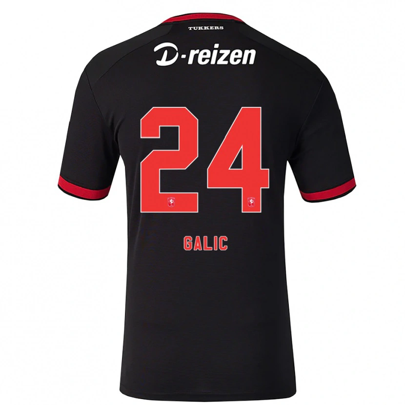 Danxen Niño Camiseta Daniela Galic #24 Rojo Blanco Negro 2ª Equipación 2026/27 La Camisa
