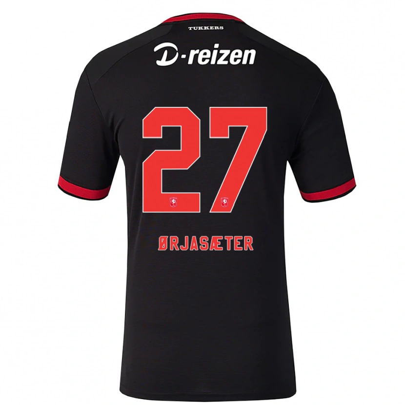 Danxen Niño Camiseta Sondre Ørjasæter #27 Rojo Blanco Negro 2ª Equipación 2026/27 La Camisa
