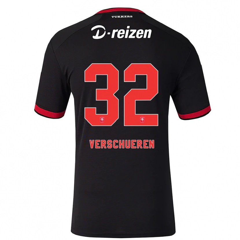 Danxen Niño Camiseta Arno Verschueren #32 Rojo Blanco Negro 2ª Equipación 2026/27 La Camisa