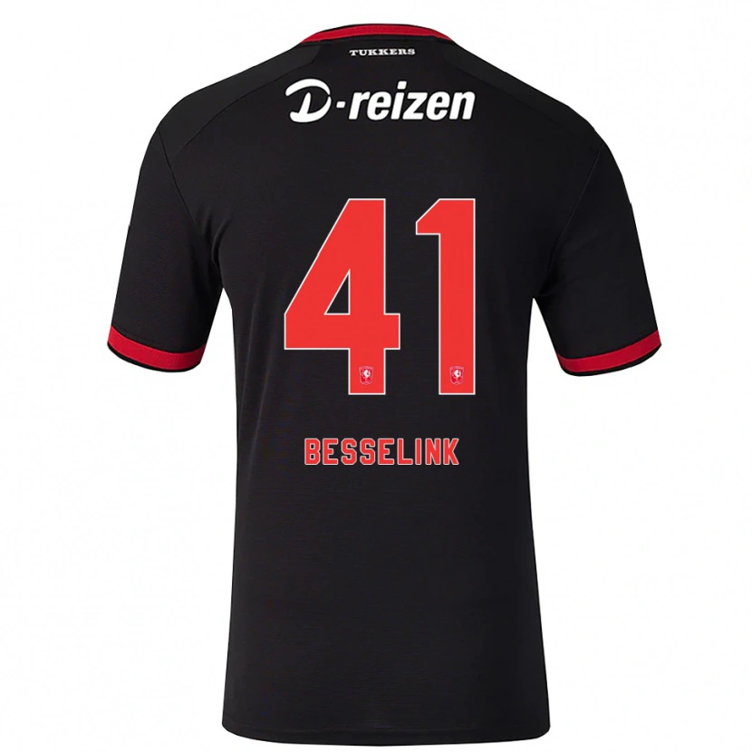 Danxen Niño Camiseta Gijs Besselink #41 Rojo Blanco Negro 2ª Equipación 2026/27 La Camisa