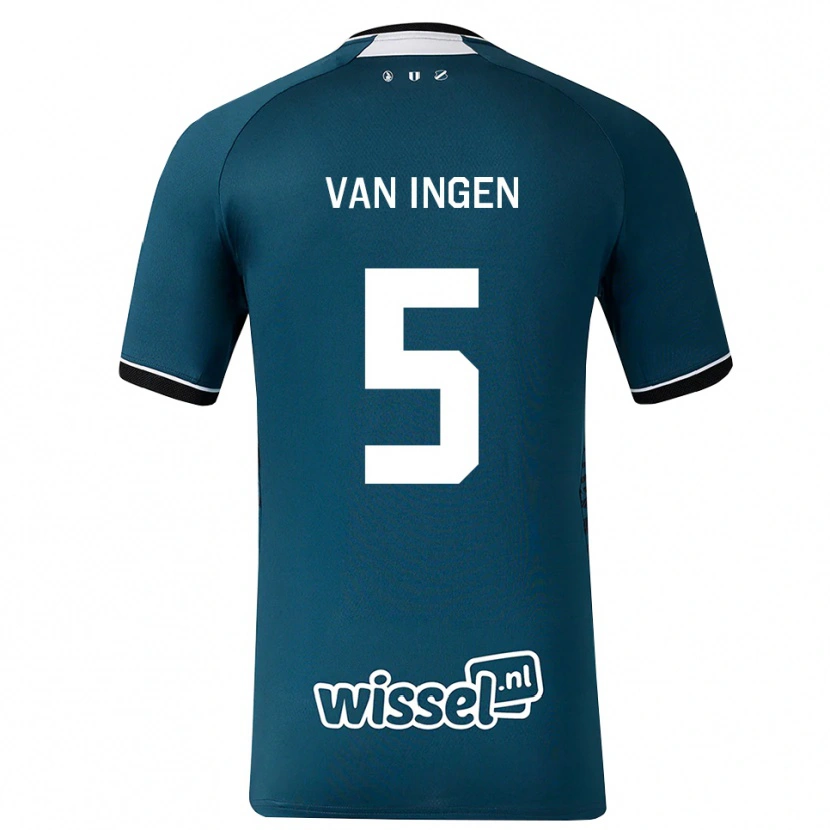 Danxen Niño Camiseta Thijs Van Ingen #5 Grisardodarkslategray Blanco 2ª Equipación 2026/27 La Camisa