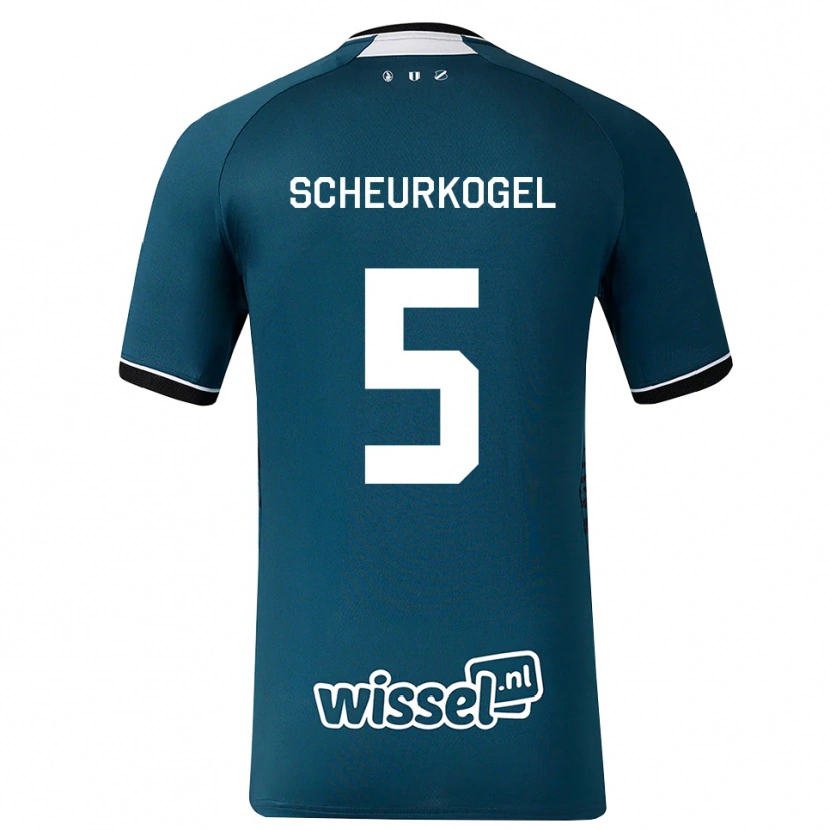 Danxen Niño Camiseta Maurits Scheurkogel #5 Grisardodarkslategray Blanco 2ª Equipación 2026/27 La Camisa