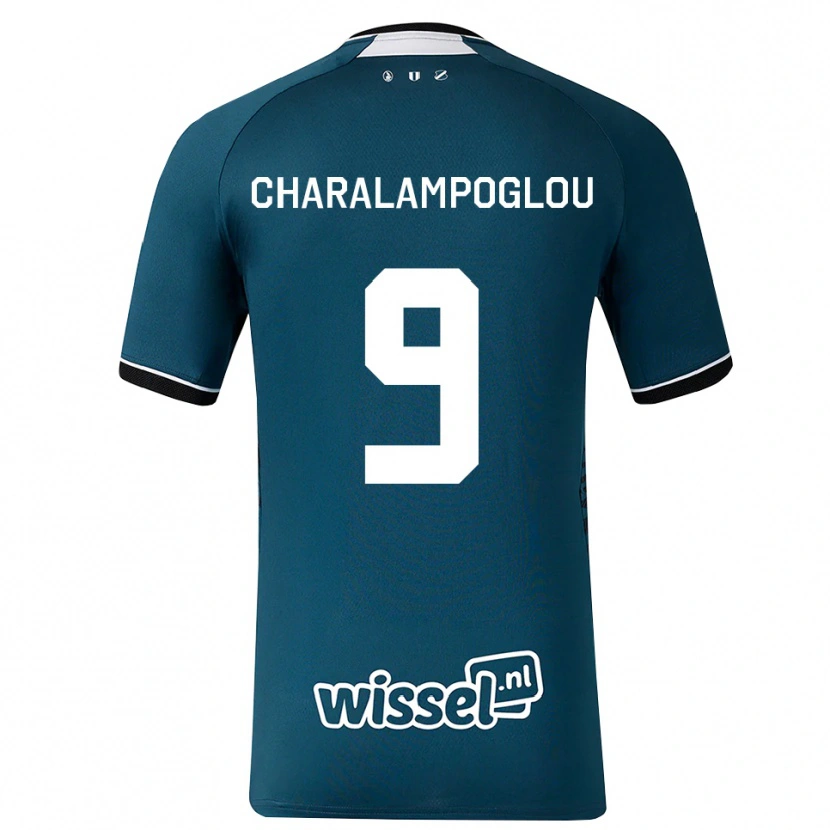 Danxen Niño Camiseta Georgios Charalampoglou #9 Grisardodarkslategray Blanco 2ª Equipación 2026/27 La Camisa
