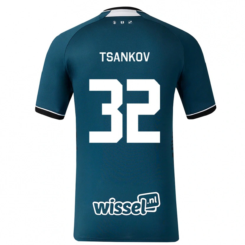 Danxen Niño Camiseta Martin Tsankov #32 Grisardodarkslategray Blanco 2ª Equipación 2026/27 La Camisa