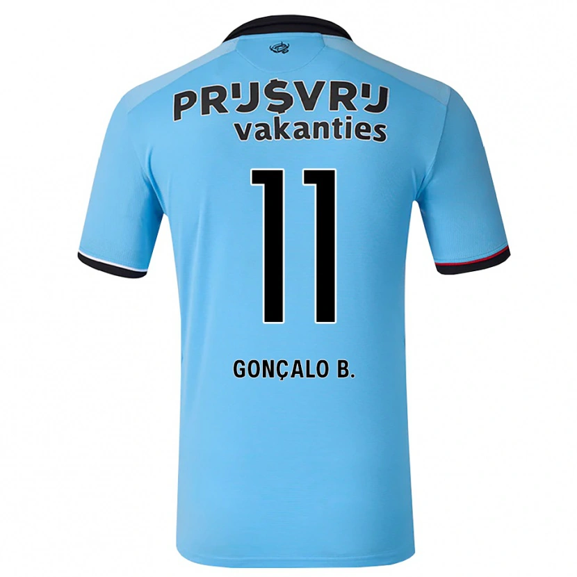 Danxen Niño Camiseta Gonçalo Borges #11 Azulcieloprofundo Negro Rojo 2ª Equipación 2026/27 La Camisa