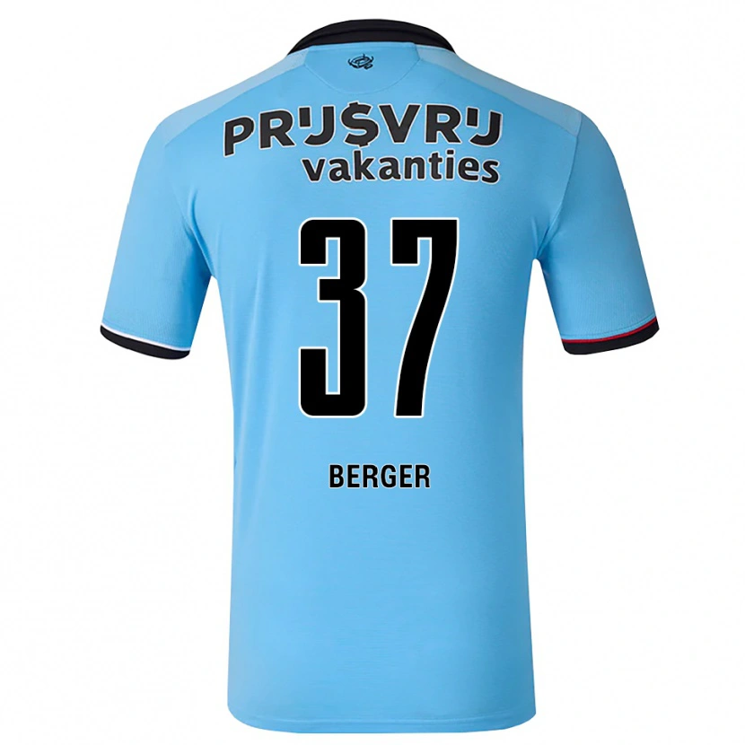 Danxen Niño Camiseta Mannou Berger #37 Azulcieloprofundo Negro Rojo 2ª Equipación 2026/27 La Camisa