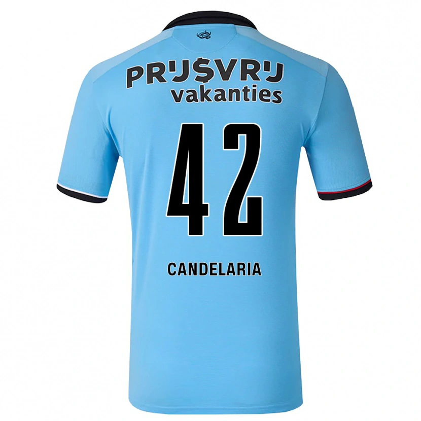 Danxen Niño Camiseta Jayden Candelaria #42 Azulcieloprofundo Negro Rojo 2ª Equipación 2026/27 La Camisa