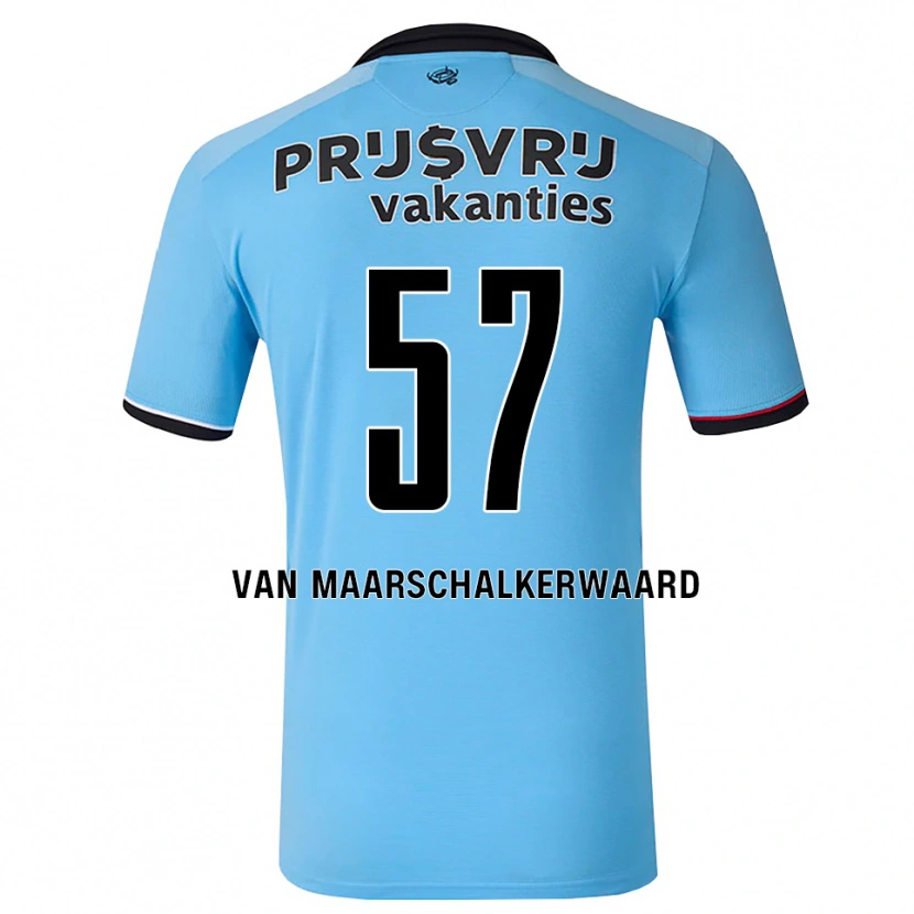 Danxen Niño Camiseta Pieter Van Maarschalkerwaard #57 Azulcieloprofundo Negro Rojo 2ª Equipación 2026/27 La Camisa
