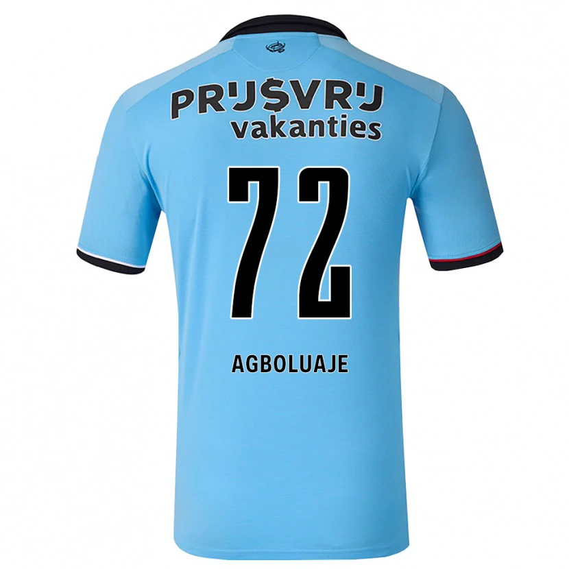 Danxen Niño Camiseta Hakeem Agboluaje #72 Azulcieloprofundo Negro Rojo 2ª Equipación 2026/27 La Camisa