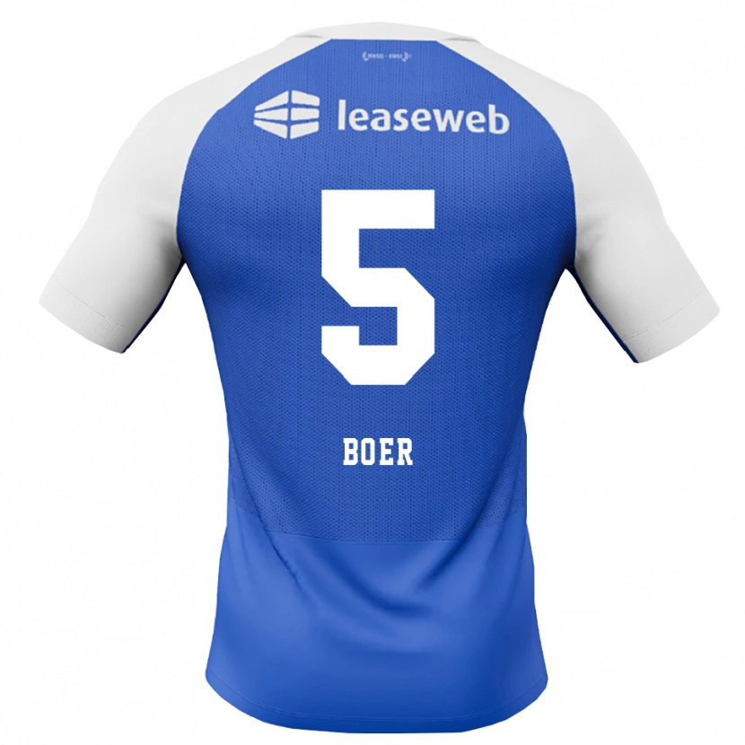 Danxen Niño Camiseta Lars Boer #5 Azuldodger Rojo Blanco 2ª Equipación 2026/27 La Camisa