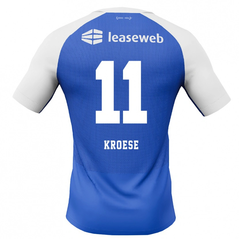 Danxen Niño Camiseta Fieke Kroese #11 Azuldodger Rojo Blanco 2ª Equipación 2026/27 La Camisa
