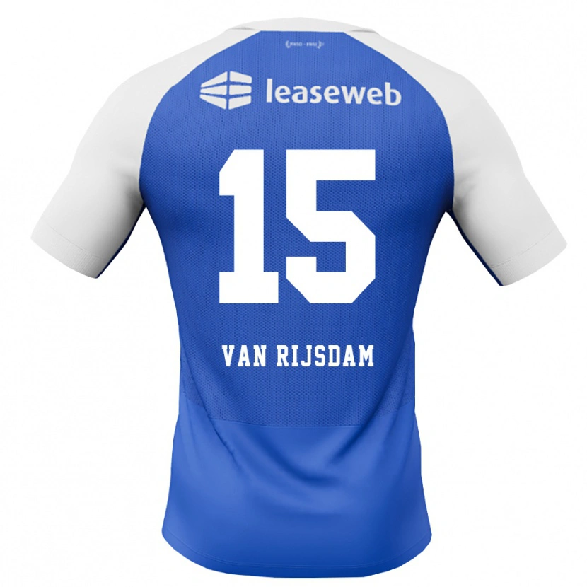 Danxen Niño Camiseta Julian Van Rijsdam #15 Azuldodger Rojo Blanco 2ª Equipación 2026/27 La Camisa