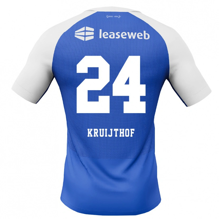 Danxen Niño Camiseta Annemiek Kruijthof #24 Azuldodger Rojo Blanco 2ª Equipación 2026/27 La Camisa