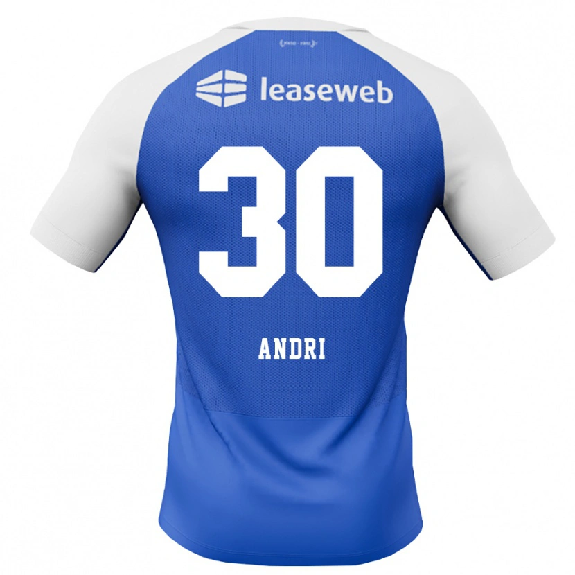 Danxen Niño Camiseta Markús Andri Daníelsson Martin #30 Azuldodger Rojo Blanco 2ª Equipación 2026/27 La Camisa
