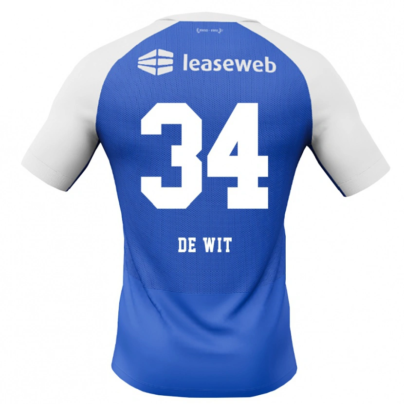 Danxen Niño Camiseta Mees De Wit #34 Azuldodger Rojo Blanco 2ª Equipación 2026/27 La Camisa