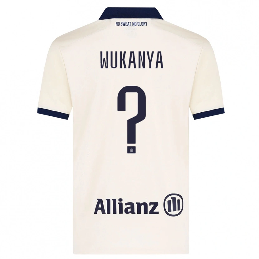 Danxen Niño Camiseta Stéphane Wukanya #0 Beige Negro 2ª Equipación 2026/27 La Camisa
