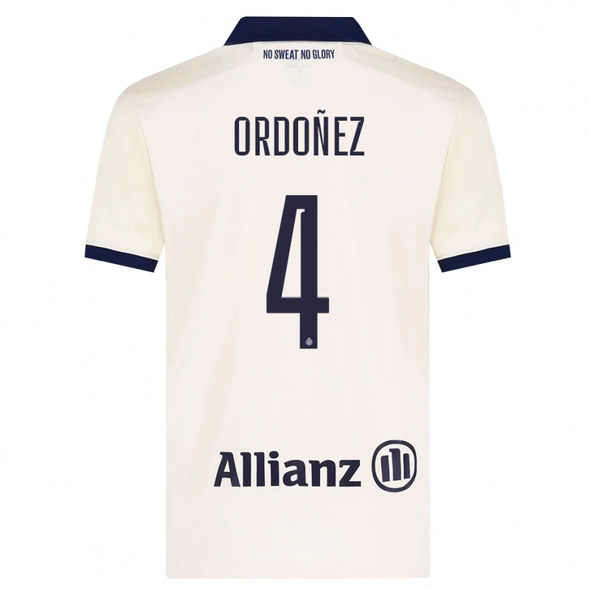 Danxen Niño Camiseta Joel Ordóñez #4 Beige Negro 2ª Equipación 2026/27 La Camisa