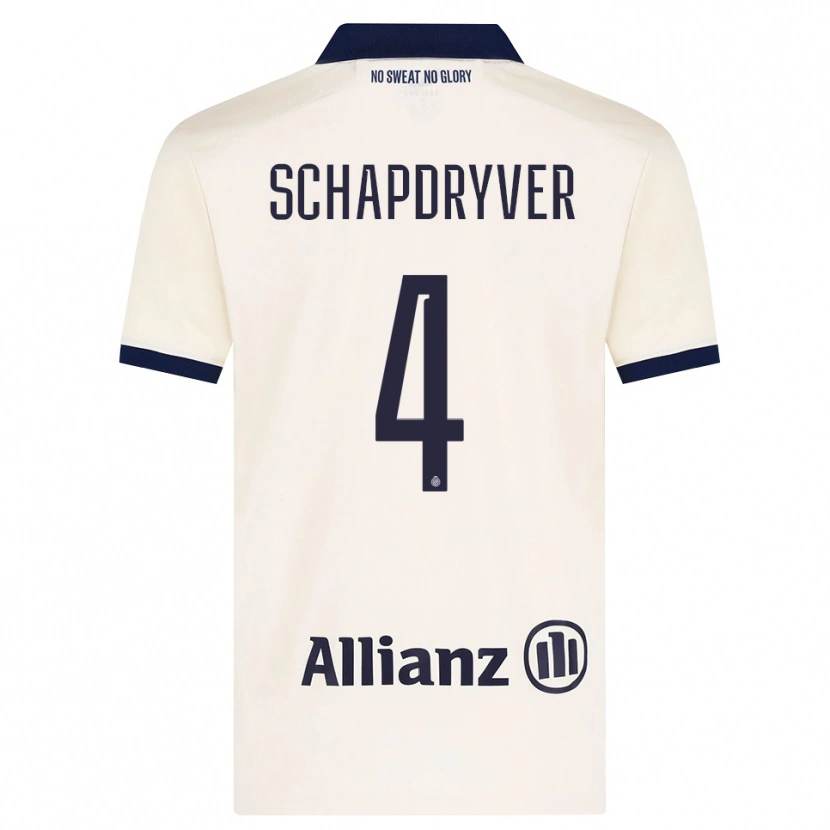 Danxen Niño Camiseta Emely Schapdryver #4 Beige Negro 2ª Equipación 2026/27 La Camisa