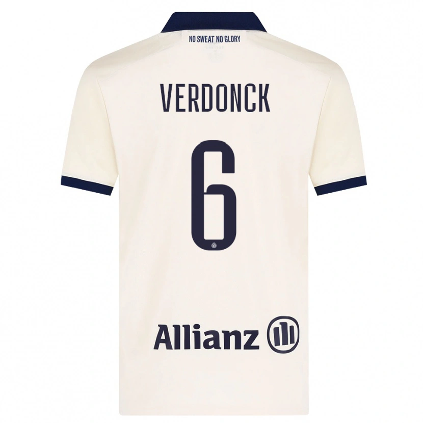 Danxen Niño Camiseta Saar Verdonck #6 Beige Negro 2ª Equipación 2026/27 La Camisa