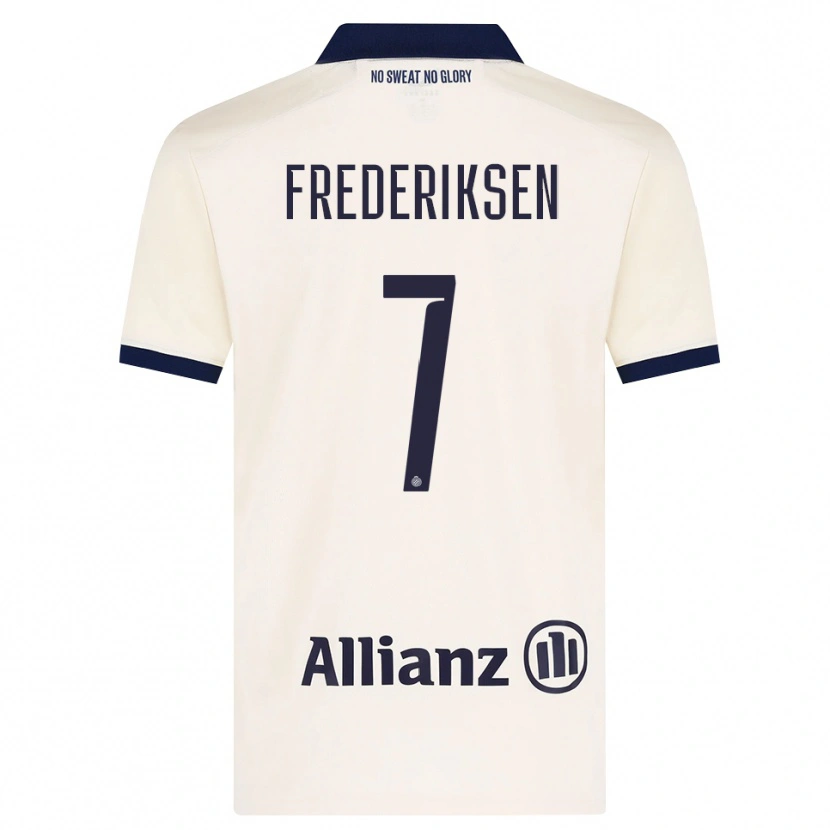 Danxen Niño Camiseta Rebekka Frederiksen #7 Beige Negro 2ª Equipación 2026/27 La Camisa