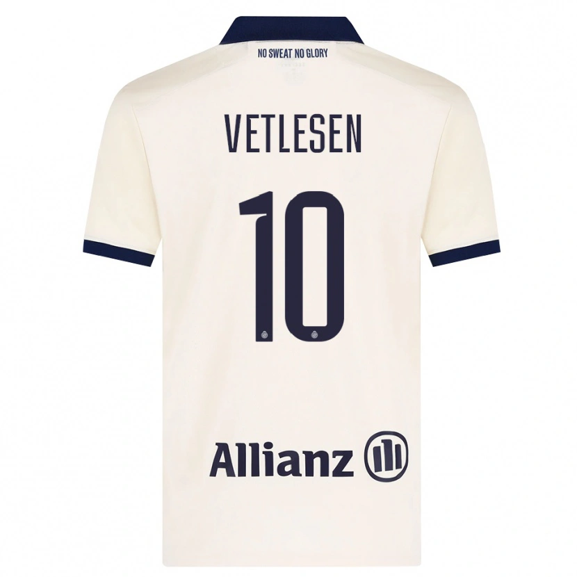 Danxen Niño Camiseta Hugo Vetlesen #10 Beige Negro 2ª Equipación 2026/27 La Camisa