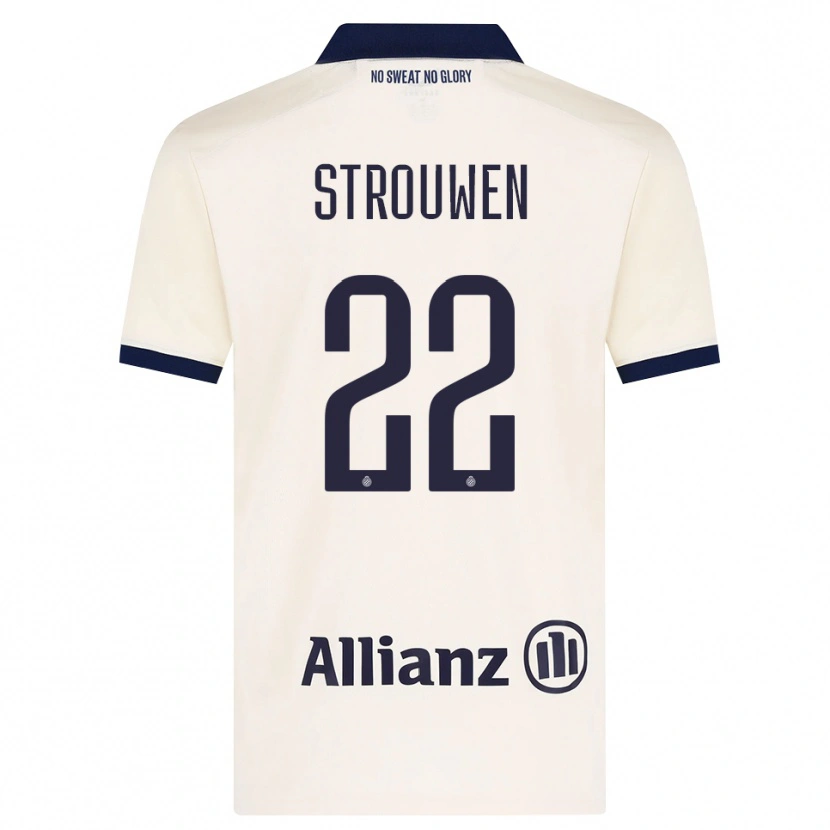 Danxen Niño Camiseta Léni Strouwen #22 Beige Negro 2ª Equipación 2026/27 La Camisa