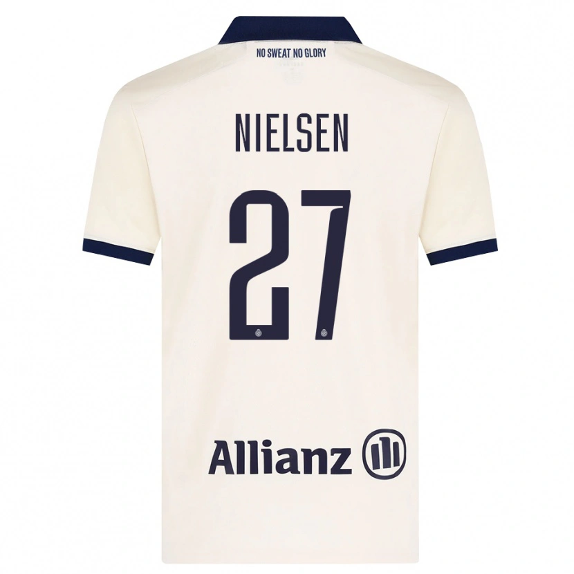 Danxen Niño Camiseta Casper Nielsen #27 Beige Negro 2ª Equipación 2026/27 La Camisa