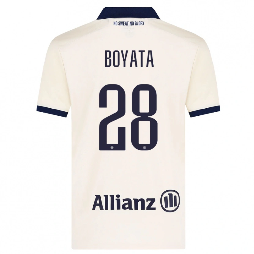Danxen Niño Camiseta Dedryck Boyata #28 Beige Negro 2ª Equipación 2026/27 La Camisa