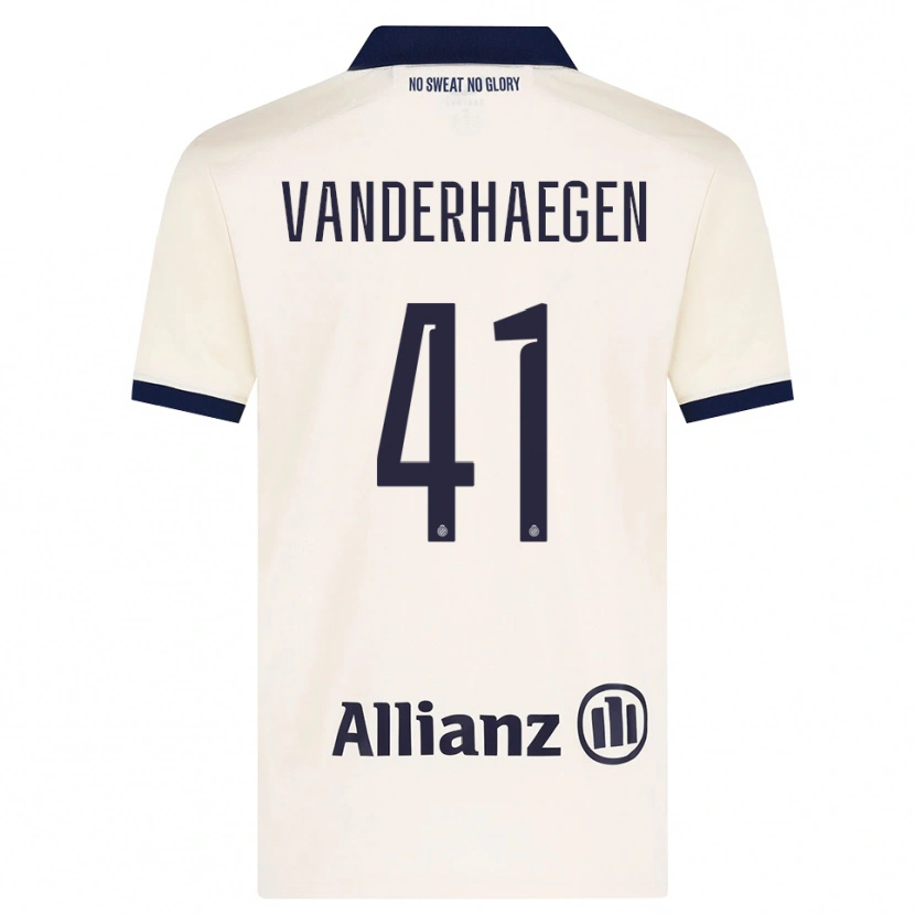 Danxen Niño Camiseta Lotte Vanderhaegen #41 Beige Negro 2ª Equipación 2026/27 La Camisa