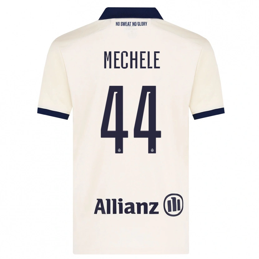 Danxen Niño Camiseta Brandon Mechele #44 Beige Negro 2ª Equipación 2026/27 La Camisa