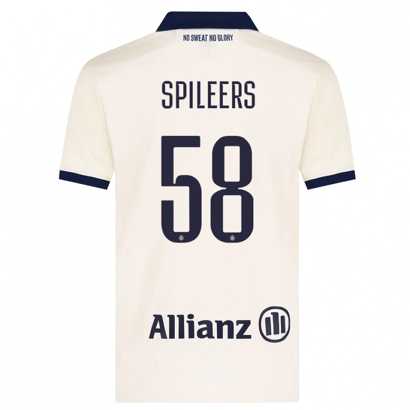 Danxen Niño Camiseta Jorne Spileers #58 Beige Negro 2ª Equipación 2026/27 La Camisa