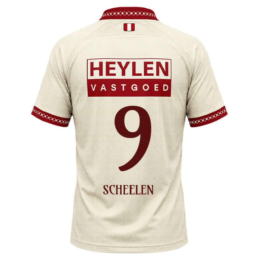Danxen Niño Camiseta Thijme Scheelen #9 Beige Rojo 2ª Equipación 2026/27 La Camisa