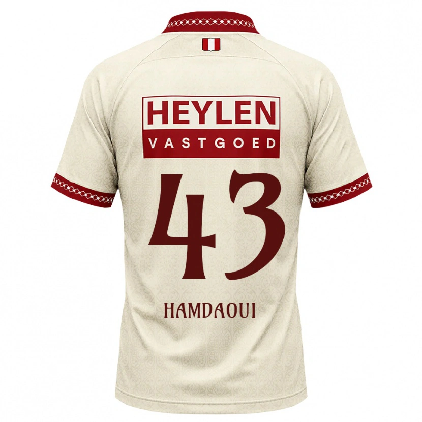 Danxen Niño Camiseta Youssef Hamdaoui #43 Beige Rojo 2ª Equipación 2026/27 La Camisa