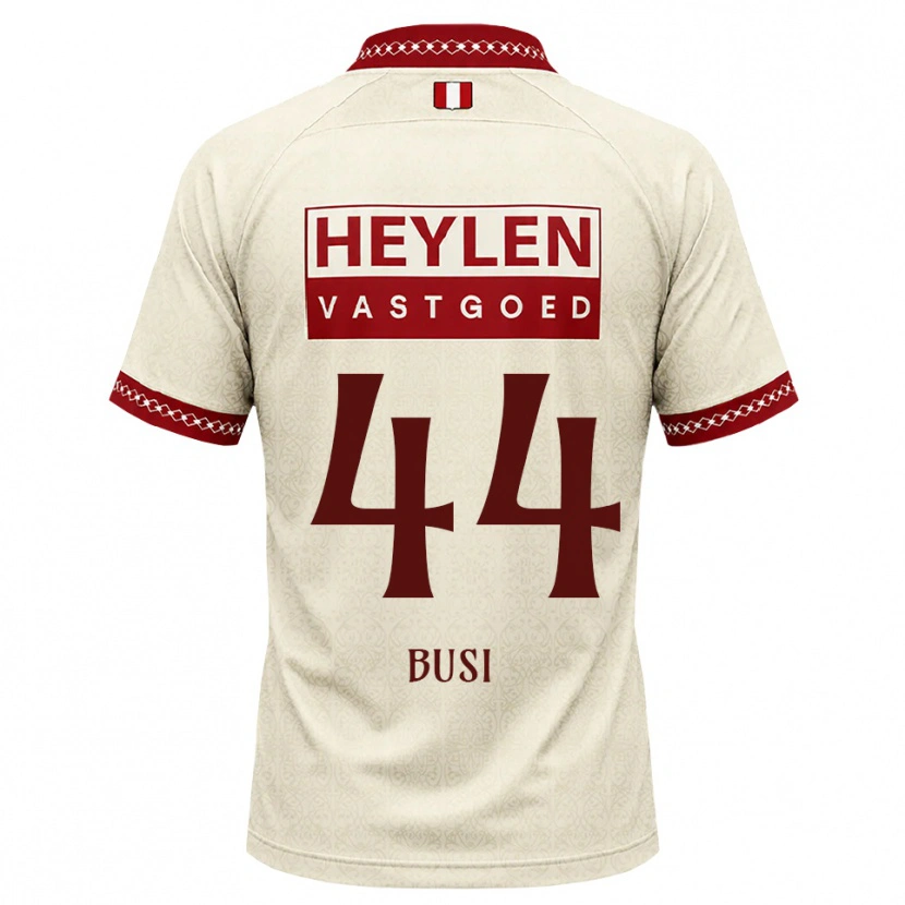 Danxen Niño Camiseta Maxime Busi #44 Beige Rojo 2ª Equipación 2026/27 La Camisa
