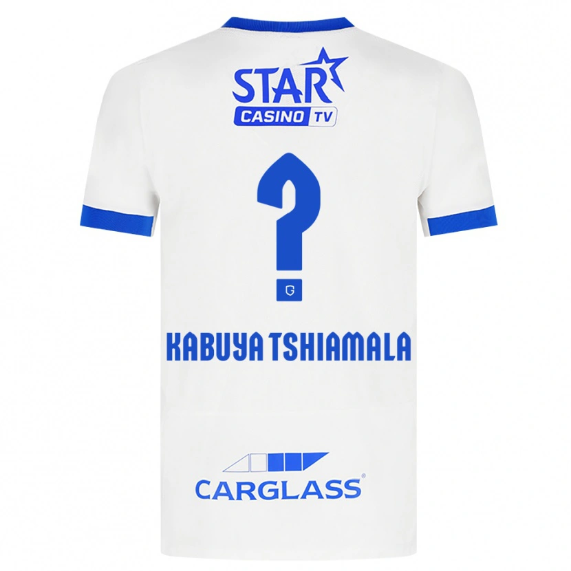 Danxen Niño Camiseta Lino Kabuya Tshiamala #0 Blanco Azul 2ª Equipación 2026/27 La Camisa