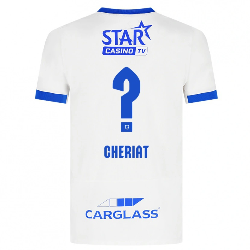 Danxen Niño Camiseta Rayan Cheriat #0 Blanco Azul 2ª Equipación 2026/27 La Camisa