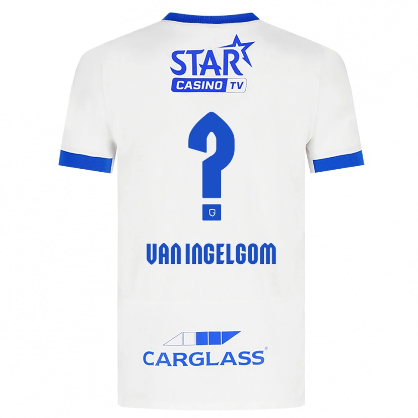 Danxen Niño Camiseta Tijn Van Ingelgom #0 Blanco Azul 2ª Equipación 2026/27 La Camisa