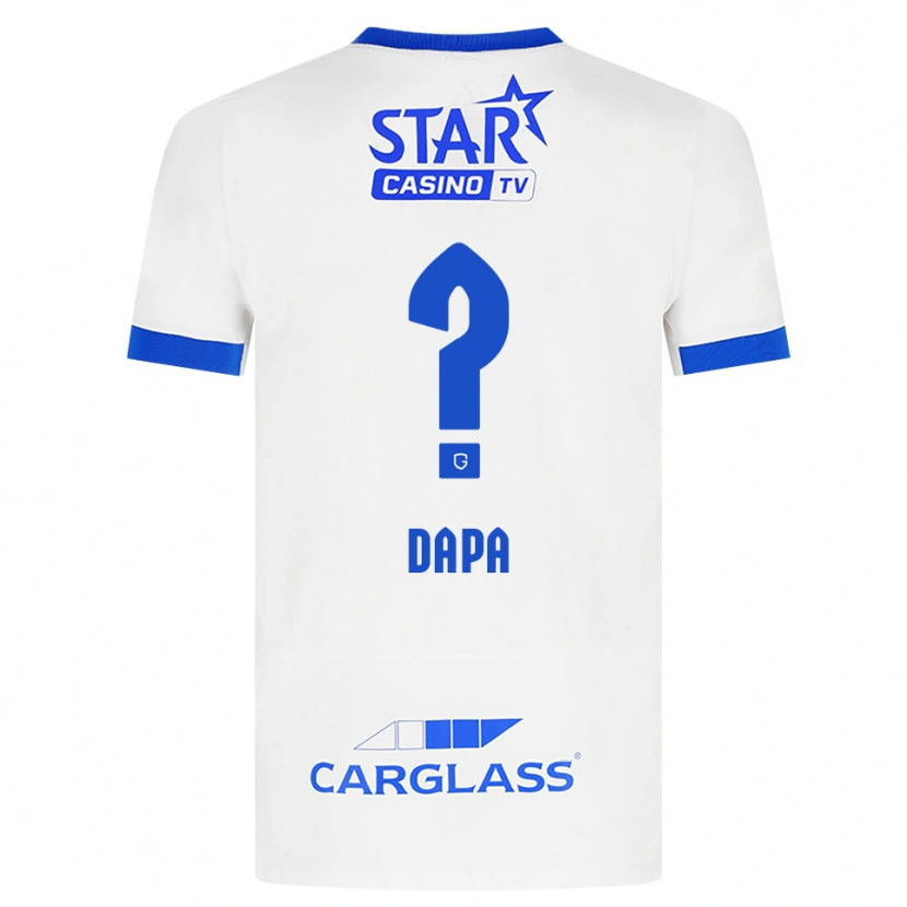 Danxen Niño Camiseta Melvyn Dapa #0 Blanco Azul 2ª Equipación 2026/27 La Camisa