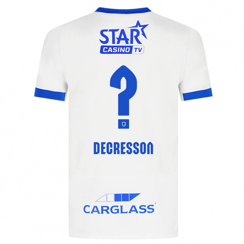 Danxen Niño Camiseta Lino Decresson #0 Blanco Azul 2ª Equipación 2026/27 La Camisa