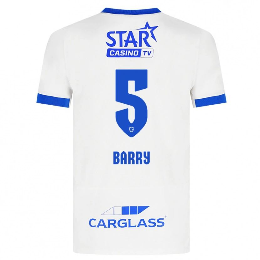 Danxen Niño Camiseta Alpha Barry #5 Blanco Azul 2ª Equipación 2026/27 La Camisa