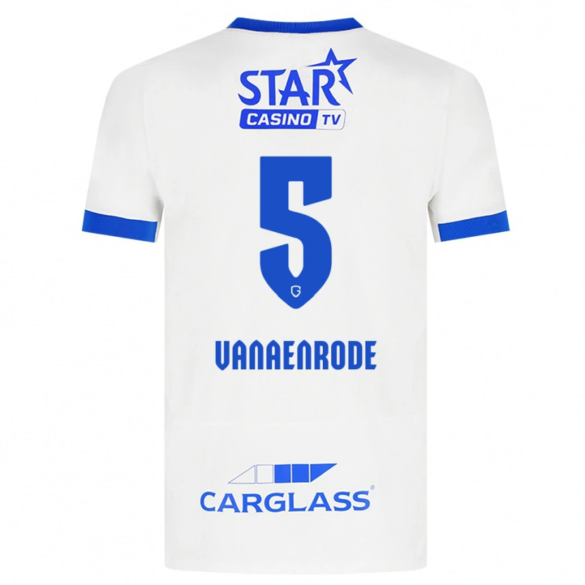 Danxen Niño Camiseta Gwyneth Vanaenrode #5 Blanco Azul 2ª Equipación 2026/27 La Camisa