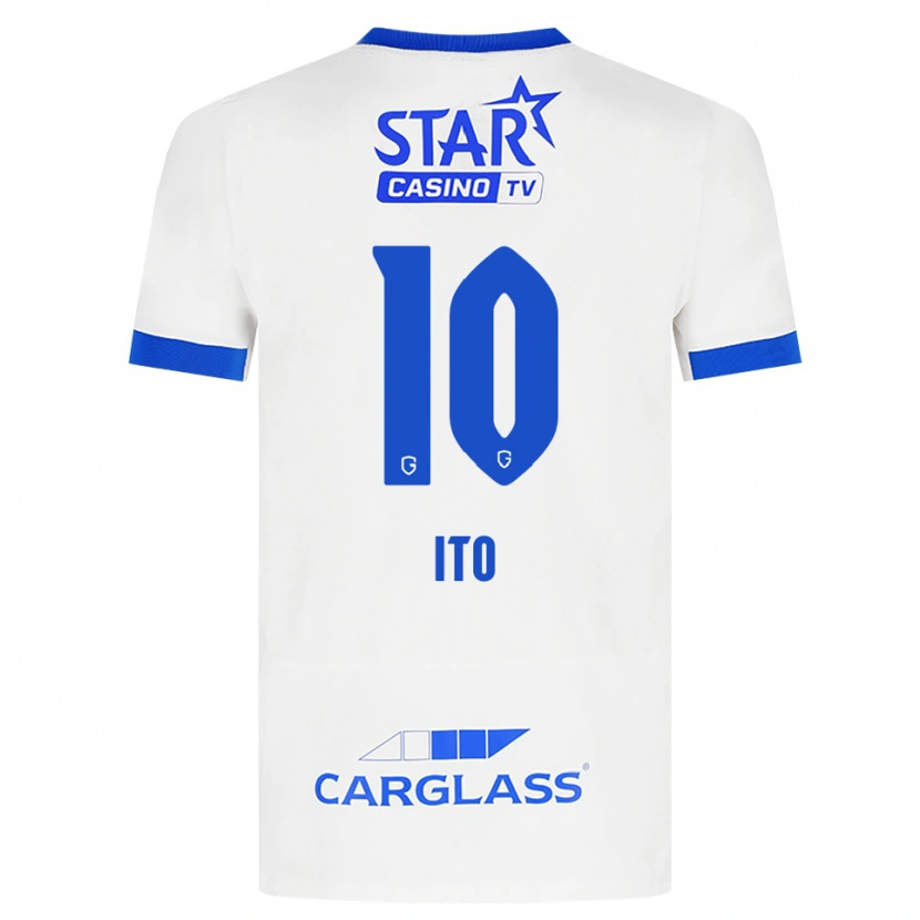Danxen Niño Camiseta Junya Ito #10 Blanco Azul 2ª Equipación 2026/27 La Camisa