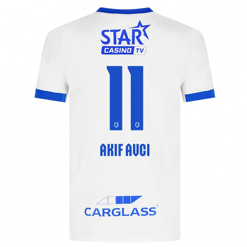 Danxen Niño Camiseta Muhammed Akif Avcı #11 Blanco Azul 2ª Equipación 2026/27 La Camisa