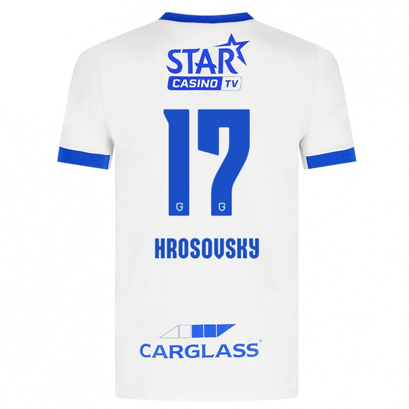Danxen Niño Camiseta Patrik Hrosovsky #17 Blanco Azul 2ª Equipación 2026/27 La Camisa
